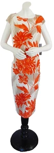 London Times Women’s Orange Floral Sleeveless Lined Knee Length Dress Size 4 - Picture 1 of 8