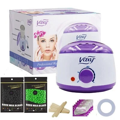 VAXY Hair Removal Wax Kit Wax Heater 200g Wax Spatula Wipes, Free Delivery