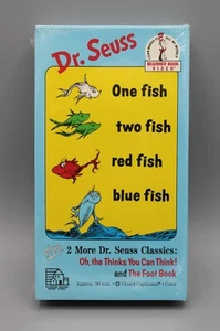 Dr. Suess One Fish Two Fish Red Fish Blue Fish (Random House, 1989) VHS tape - Picture 1 of 2
