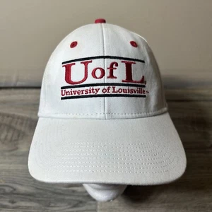 Vintage 90s University Louisville Cardinals The Game Split Bar Snapback Hat VTG - Picture 1 of 14