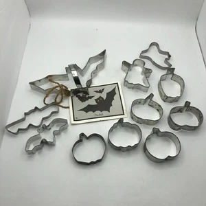 Lote de 11 murciélagos fantasmas de Halloween Ann Clark calabaza metal y vintage - Imagen 1 de 12
