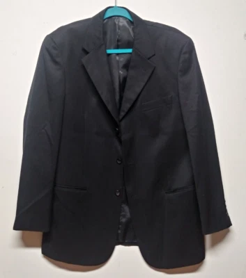 Chaqueta Abrigo Deportivo Cianni Cellini Super Gab 110's 100% Lana Negra Para Hombre 40R Foto 1 de 4