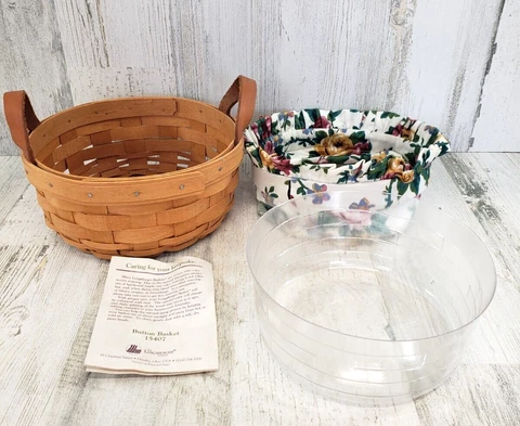 Longaberger Button Basket Liner Protector Product Card Cover
