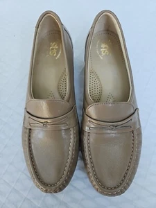 SAS Easier Women's Mocha Tan Leather Loafers Shoes 9.5 M - Picture 1 of 6