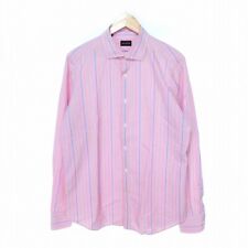 Guy Rover Striped Shirt Long Sleeve Cotton 43 Pink Tops Men'S