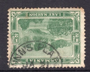 Tasmania GUNNS PLAINS pmk on ½d pictorial rated R- (7*) by Hardinge - Imagen 1 de 1