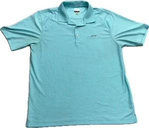 Greg Norman Play Dry Men's Size XL Golf Polo Shirt Embroider Shark Logo Aqua - Picture 1 of 10