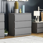 Modern Grey Chest of Drawers Bedroom Furniture Storage Bedside 2 to 8 Drawers