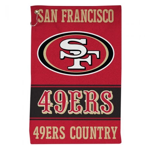 SAN FRANCISCO 49ERS ALL PURPOSE GOLF TAILGATE TOWEL 16"X25" NEW & LICENSED Cover