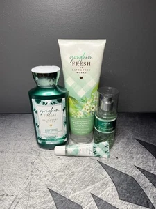 Bath and Body Works Fresh Gingham Set - Mist, Body Lotion, Body Cream, Lip Gloss - Picture 1 of 1