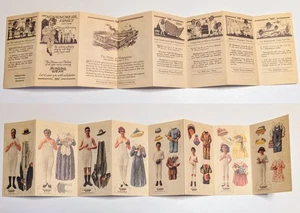 Uncut 1920s Advertising MUNSINGWEAR FAMILY PAPER DOLLS Promotional Clothing Ad - Picture 1 of 4