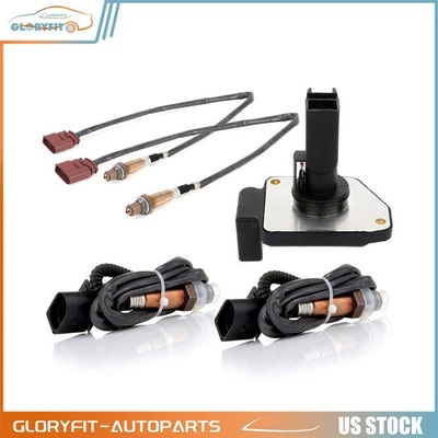 Sensor de oxígeno O2 02 para Audi A4 Quattro 2005 3,0 L 4 piezas + sensor MAF de flujo de aire de masa Foto 1 de 4