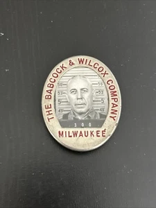Vintage The Babcock & Wilcox Company Employee Photo ID Badge Factory Milwaukee - Picture 1 of 4