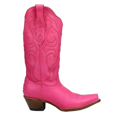 Corral Boots Fuchsia Embroidered Snip Toe Cowboy  Womens Pink Western Cowboy Boo - Image 1 of 4