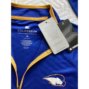 Colosseum 1/4 Zip Blue Gold Long Sleeve Pullover Men's M Team Spirit Top - Picture 1 of 4