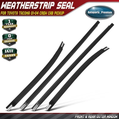 4x Sello de resistencia para molduras de ventana de puerta exterior delantera y trasera para Toyota Tacoma Foto 1 de 4