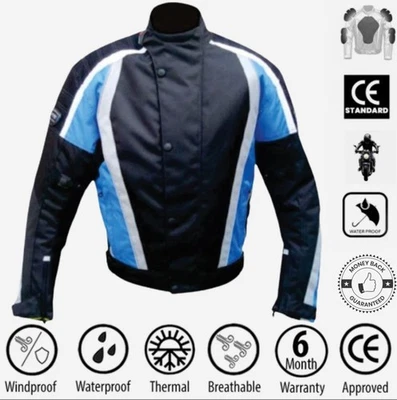 男式摩托车夹克 CE 认证防水防风保暖自行车骑行装备 — 第 1/2 张图片