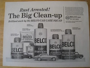 THE BIG CLEANUP BELCO CAR CARE SQUAD 1966 ADVERT A4 FILE 48 - Picture 1 of 1
