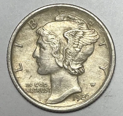 1920 10C Mercury Dime 90% Silver (See Description) - Image 1 of 4