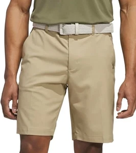 NEW Men's Adidas Size 34 Khaki Tan Flat Front Golf Shorts 9" Inseam - Picture 1 of 13