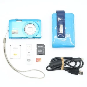 Nikon COOLPIX S3300 Blue 16.0MP Compact Digital Camera Tested Complete Kit - Picture 1 of 20