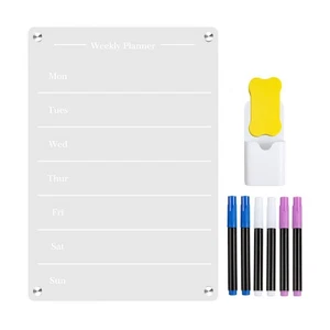 Acrylic Dry Erase Board Whiteboard Planner Board Acrylic Whiteboard Reusable - Picture 1 of 21