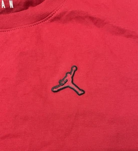 Air Jordan Michael Jordan Red Embroidered Logo Tee Size 1X 100% Cotton - Picture 1 of 5