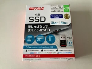 BUFFALO SSD-PST250U3-BA Ultra Compact Portable SSD 250 Go USB3.2 Gen2 Nouveau Japon - Photo 1/5