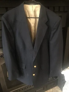 Arnold Palmer Blazer Executive Collection Sport Coat Sz 44 Men Blue Gold Button - Picture 1 of 8