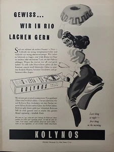 Crema dental Kolynos 1946 estampado anuncio de la revista Vaquera suiza río alemán argentino - Imagen 1 de 3