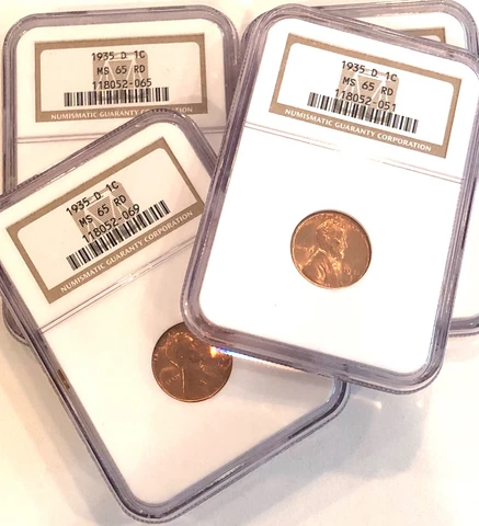 NGC---- 1935-D NGC MS-65 RD LINCOLN CENTS Cover