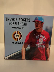 Trevor Rogers Bobblehead SGA 7/16/22 Miami Marlins NUOVO in scatola - Foto 1 di 7
