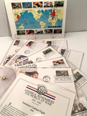 FDC USA World War WWII 1941 Set  #2559  and  2559a-j Lot of 13 Fleetwood Covers - Image 1 of 4