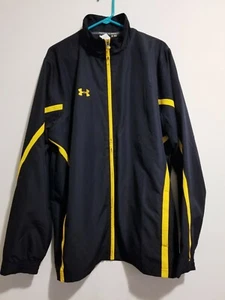 Under Armour Gold Gear Trainers Men's Jacket Size XL Black Gold. - Picture 1 of 7