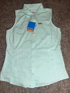 Women's Columbia Green Kestrel Trail Lite Sleeveless Shirt Size Large MSRP $40 - Picture 1 of 6