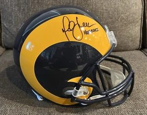 Marshall Faulk AUTOGRAPHED Full Size Repecla Hellmet HOF JSA WITTNESSED PROGRAM - Picture 1 of 9