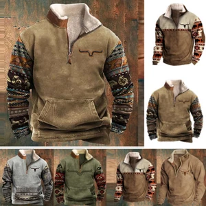Men Fleece Warm Tactical Sweatshirt Hoodie Jumper Tops Pullover Casual Warm - Picture 1 of 15