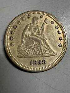 1888-S Seated Liberty Quarter Nice Original AU++ or Better - Picture 1 of 8