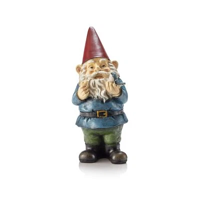 Garden Gnome Holding Bird Outdoor Statue Colorful Finish Lawn Yard Decoration - Image 1 of 4
