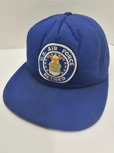 Vintage 1980s United States Air Force Patch Snapback Trucker Hat Cap - Picture 1 of 3