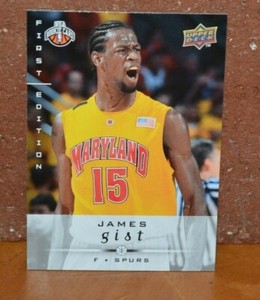 BASKETBALL CARD UD FIRST EDITION JAMES GIST SPURS