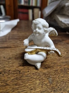 Statuina Putto Musicante Capodimonte Sec. XX H. 7.5 V7 ^ - Foto 1 di 8