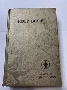 The Holy Bible KJV 1968 Gideons Crystalyte Gold Hardcover Rare HC - Imagen 1 de 7