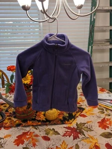 Columbia Children's Zippered Purple Fleece Jacket Size XXS (4-5) Barely Worn - Picture 1 of 9