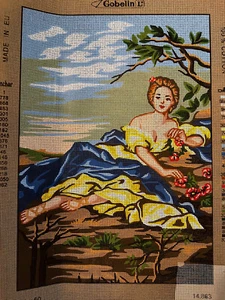 Printed needlepoint Tapestry 45x60 Cm Gobelin L Canvas Only Relaxing - Picture 1 of 1
