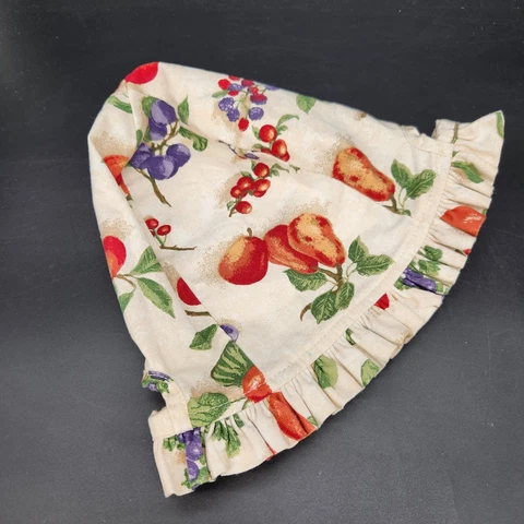 Longaberger Small Fruit Basket Fabric Liner Fruit Medley Pattern FRUIT BOTANICAL Cover