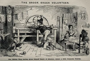 c1846 Antique Print LONDON Hammersmith THE DOMESTIC BROOK GREEN VOLUNTEERS (7) - Picture 1 of 2