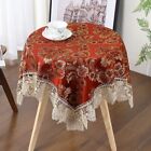 Vintage Hand Crochet Cotton Lace Doily Square Table Cloth Cover Mats Flower 60cm