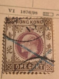 Stamp Hongkong One Cent 1903