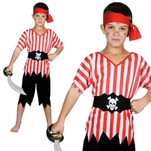 Pirate High Seas Costume Kids Caribbean Fancy Dress Child Book Week Day New - Picture 1 of 5